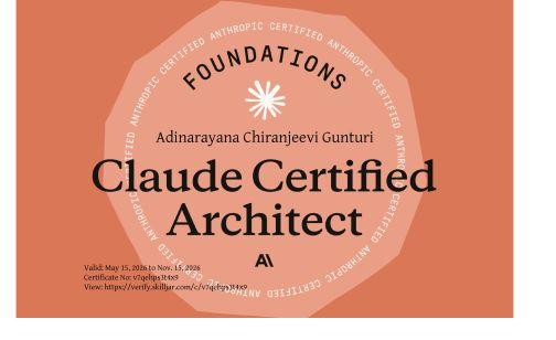 Claude Certified Architect certificate, Anthropic, valid May to November 2026